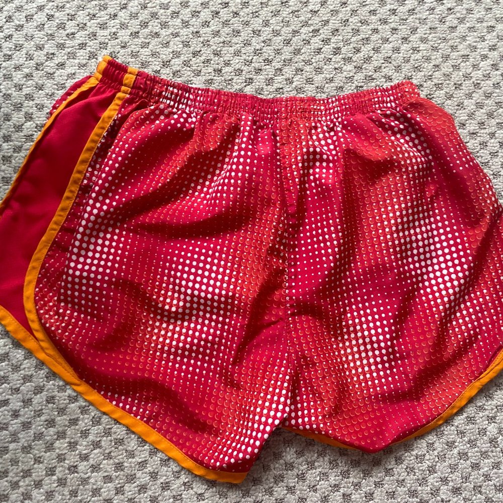 Red Patterned Running Shorts - Picture 2 of 3